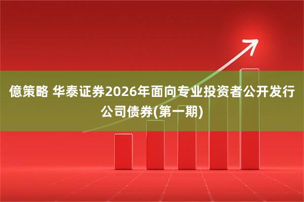 億策略 华泰证券2026年面向专业投资者公开发行公司债券(第一期)